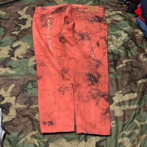 Levi's 569 relaxed fit painters jeans tapered leg hem mens 38/26‎